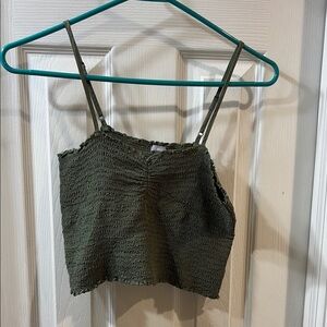 Aerie Textured Olive Green Top